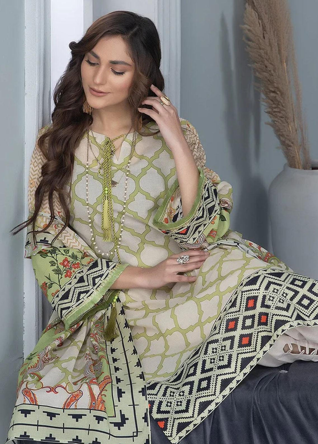 Aizal By Khas Printed Lawn Suits Unstitched 3 Piece KHS23AL KLA-1660 - Summer Collection