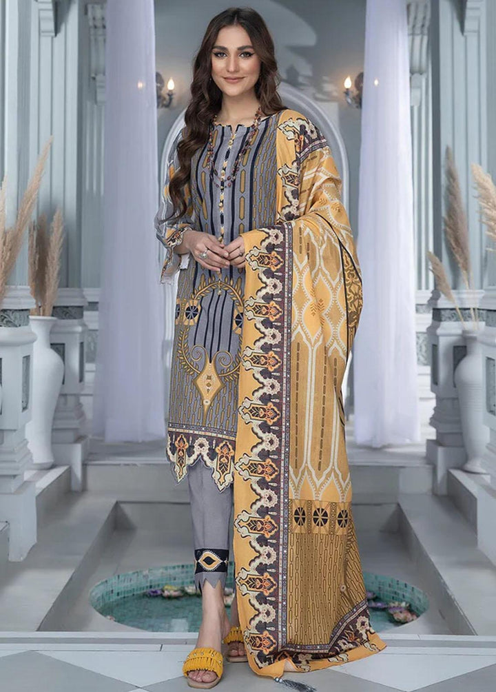 Aizal By Khas Printed Lawn Suits Unstitched 3 Piece KHS23AL KLA-1661 - Summer Collection