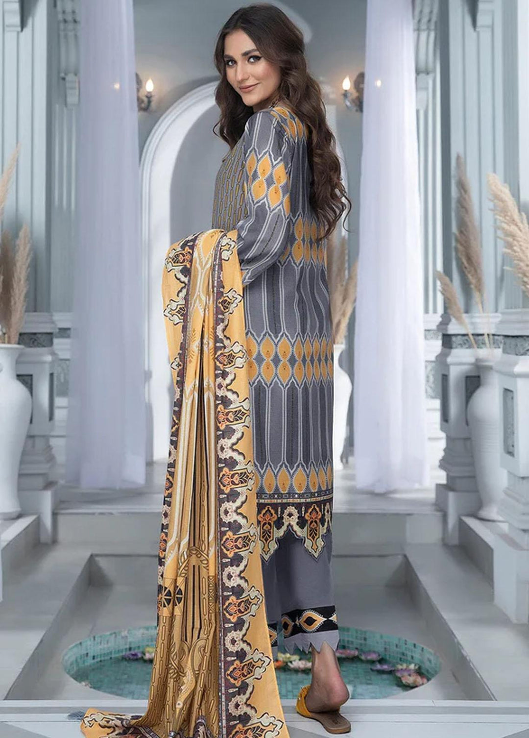 Aizal By Khas Printed Lawn Suits Unstitched 3 Piece KHS23AL KLA-1661 - Summer Collection