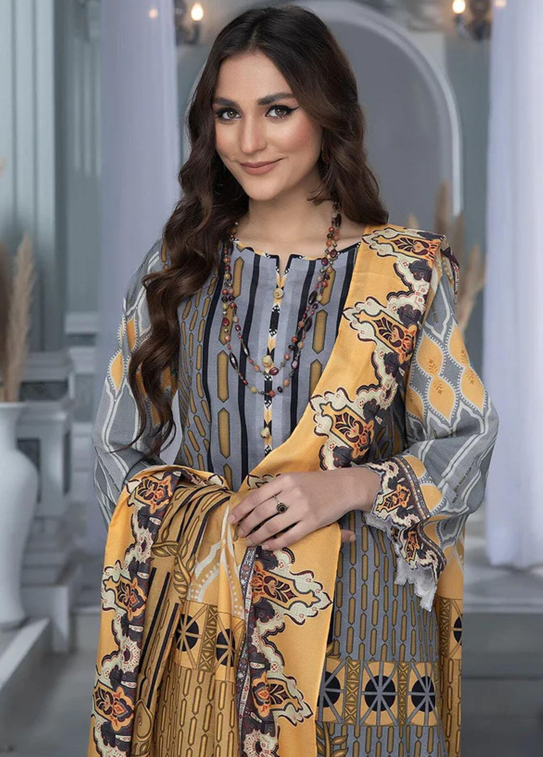 Aizal By Khas Printed Lawn Suits Unstitched 3 Piece KHS23AL KLA-1661 - Summer Collection