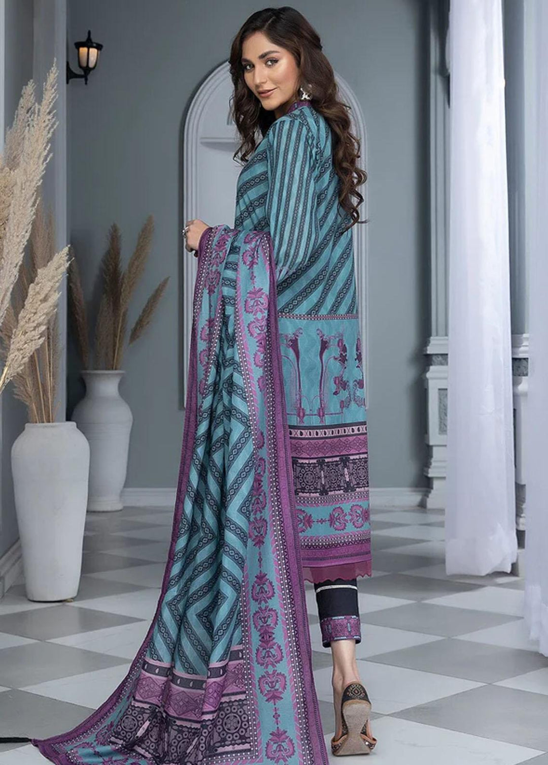 Aizal By Khas Printed Lawn Suits Unstitched 3 Piece KHS23AL KLA-1664 - Summer Collection