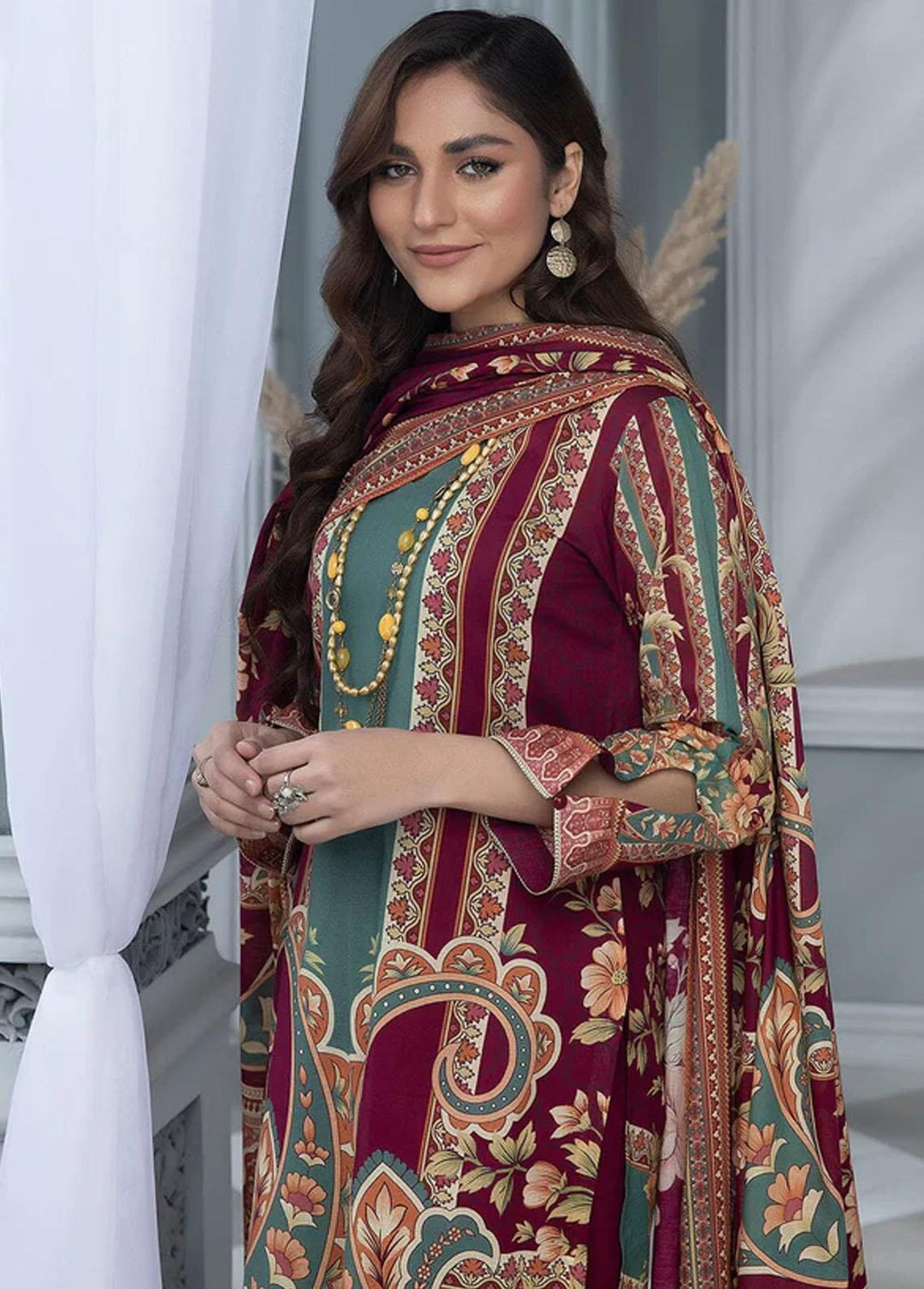 Aizal By Khas Printed Lawn Suits Unstitched 3 Piece KHS23AL KLA-1665 - Summer Collection