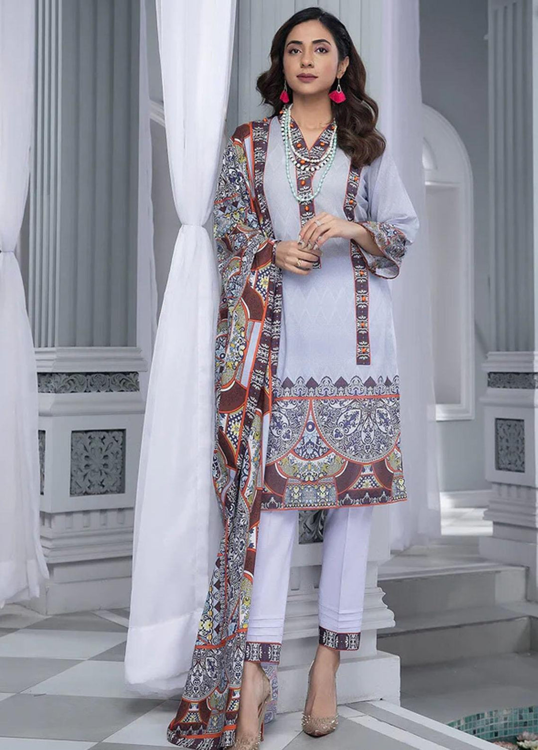 Aizal By Khas Printed Lawn Suits Unstitched 3 Piece KHS23AL KLA-1666 - Summer Collection