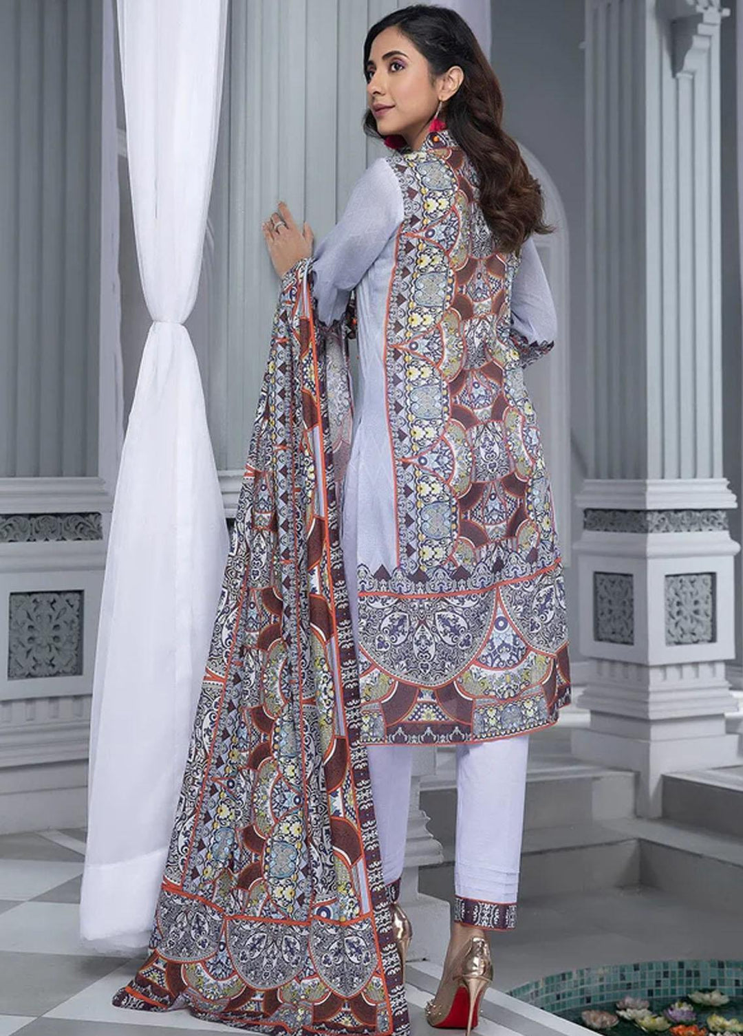 Aizal By Khas Printed Lawn Suits Unstitched 3 Piece KHS23AL KLA-1666 - Summer Collection