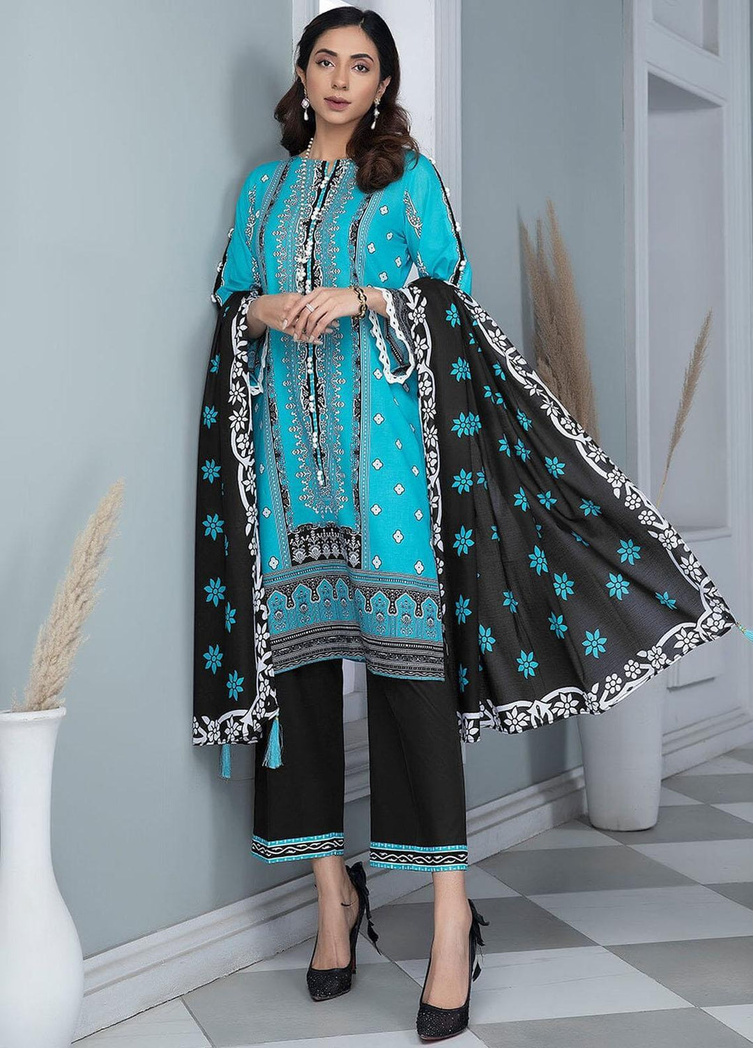 Aizal By Khas Printed Lawn Suits Unstitched 3 Piece KHS23AL KLA-1667 - Summer Collection