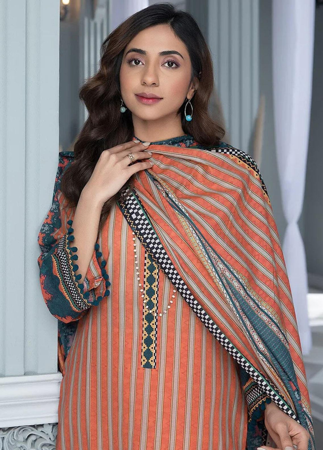 Aizal By Khas Printed Lawn Suits Unstitched 3 Piece KHS23AL KLA-1669 - Summer Collection