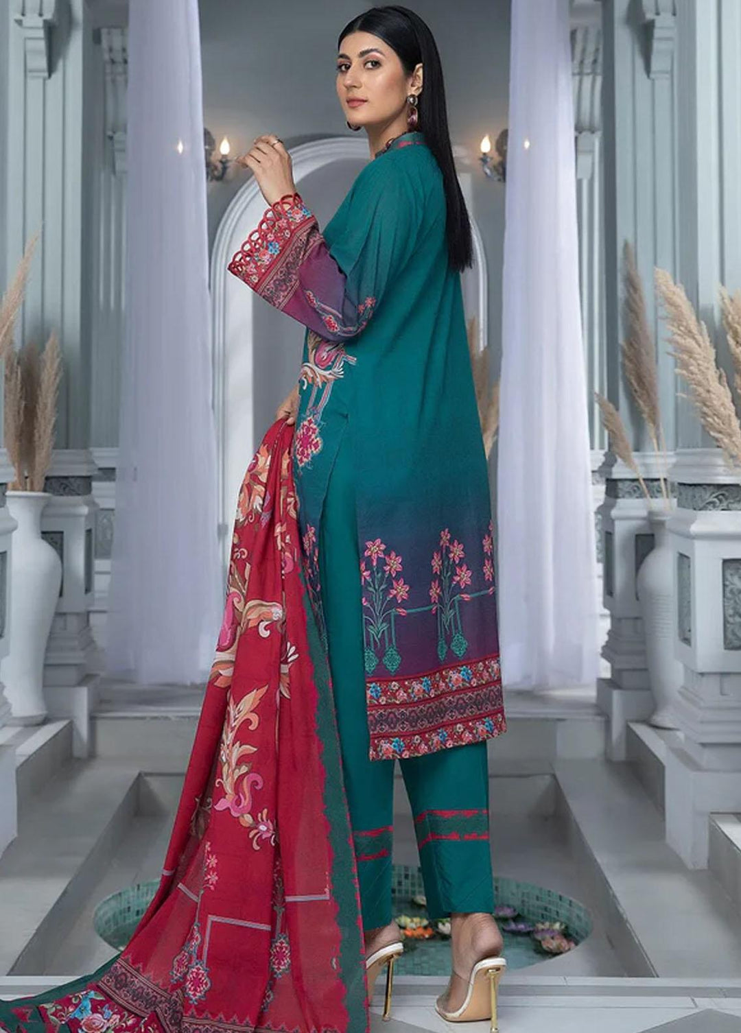 Aizal By Khas Printed Lawn Suits Unstitched 3 Piece KHS23AL KLA-1671 - Summer Collection