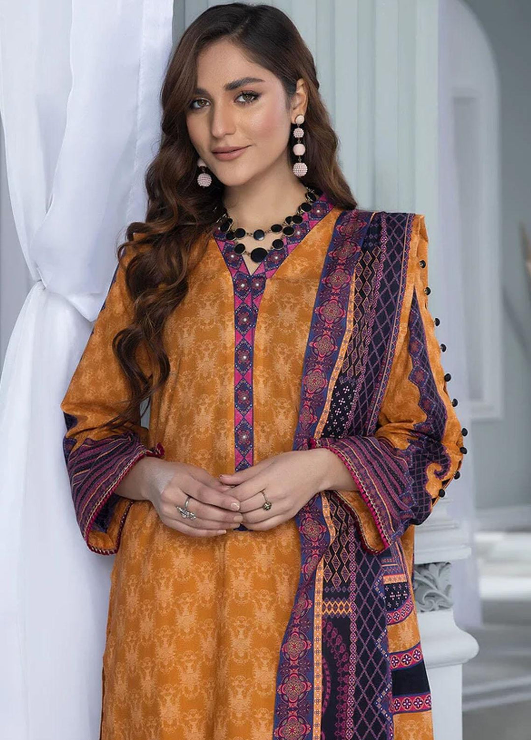 Aizal By Khas Printed Lawn Suits Unstitched 3 Piece KHS23AL KLA-1672 - Summer Collection