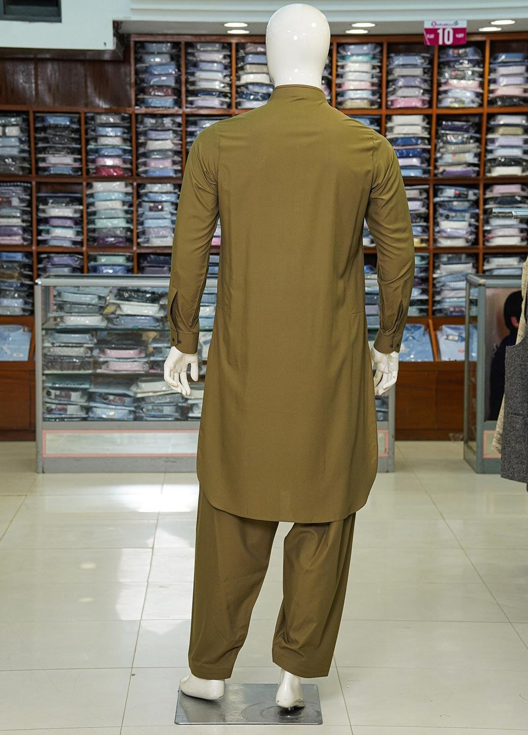 Aizaz Zafar Wash N Wear Formal Kameez Shalwar for Men -  D-685 Light Green