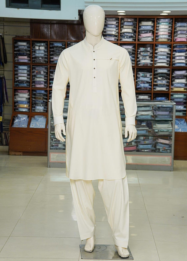 Aizaz Zafar Wash N Wear Formal Kameez Shalwar for Men -  D-685 Boski