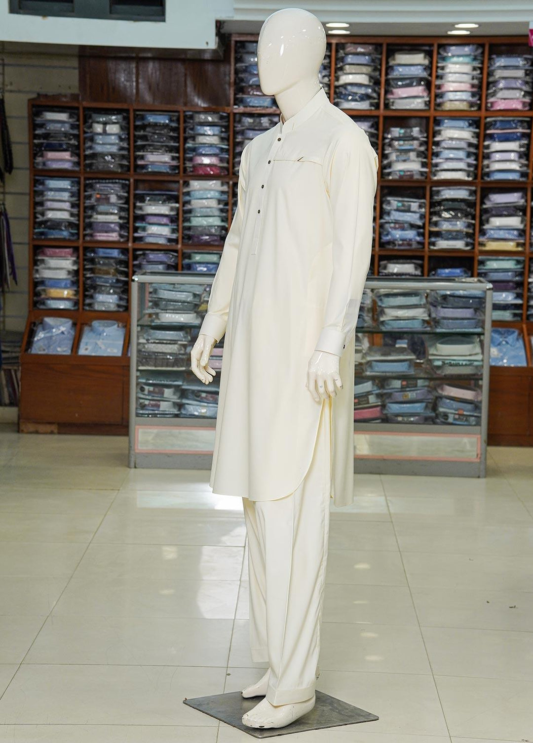 Aizaz Zafar Wash N Wear Formal Kameez Shalwar for Men -  D-685 Boski