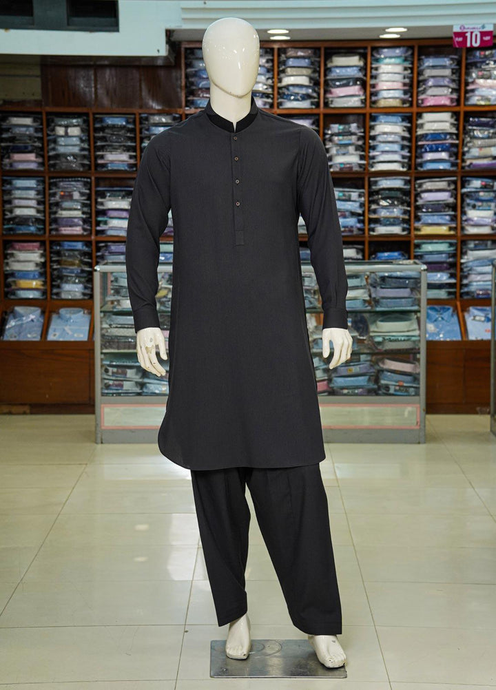 Aizaz Zafar Wash N Wear Formal Kameez Shalwar for Men -  D-685 Dark Grey
