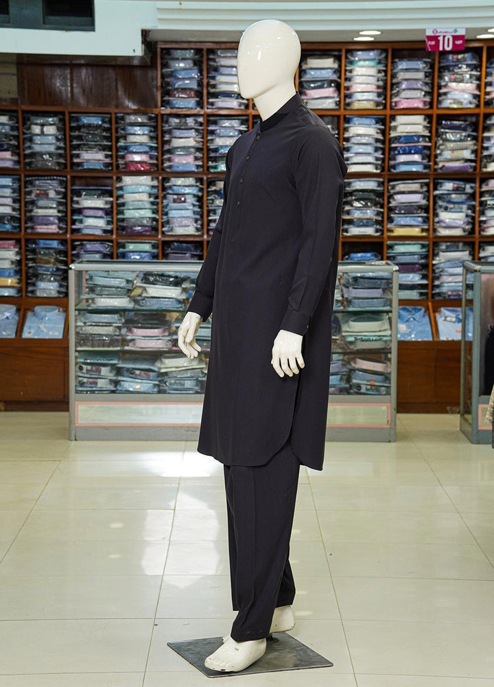 Aizaz Zafar Wash N Wear Formal Kameez Shalwar for Men -  D-685 Dark Purple