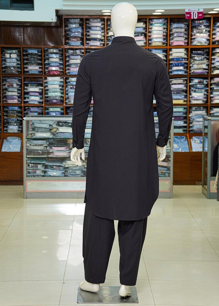 Aizaz Zafar Wash N Wear Formal Kameez Shalwar for Men -  D-685 Dark Purple