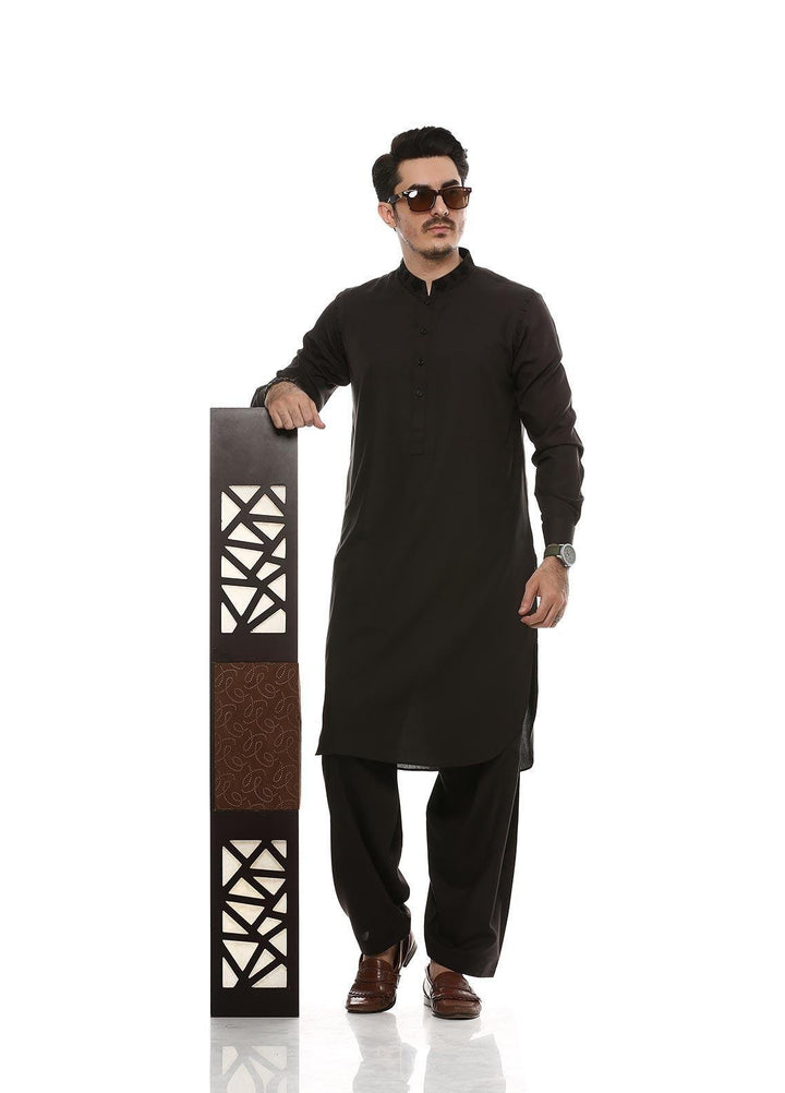 Aizaz Zafar Wash N Wear Formal Men Kameez Shalwar -  D-685 D-Grey