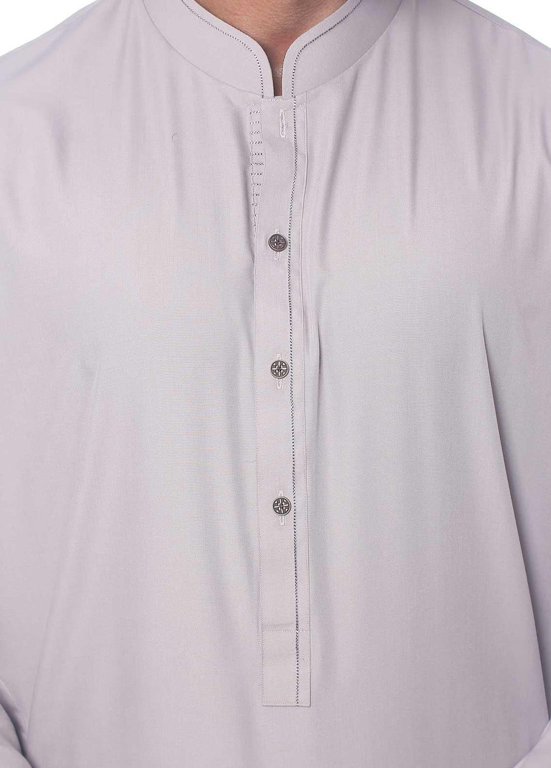 Aizaz Zafar Wash N Wear Formal Men Kameez Shalwar -  D-1407 Grey