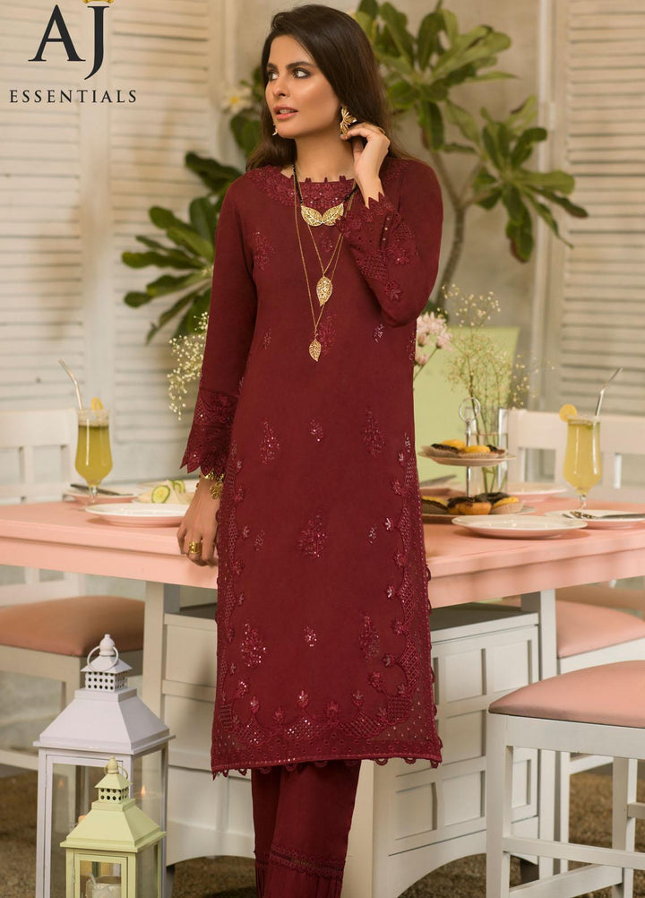 AJ Essentials by Asim Jofa Embroidered Cotton Suits Unstitched 2 Piece AJ22AJ AJES-07 - Summer Collection