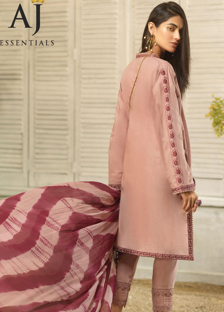 AJ Essentials by Asim Jofa Embroidered Cotton Suits Unstitched 3 Piece AJ22AJ AJES-08 - Summer Collection