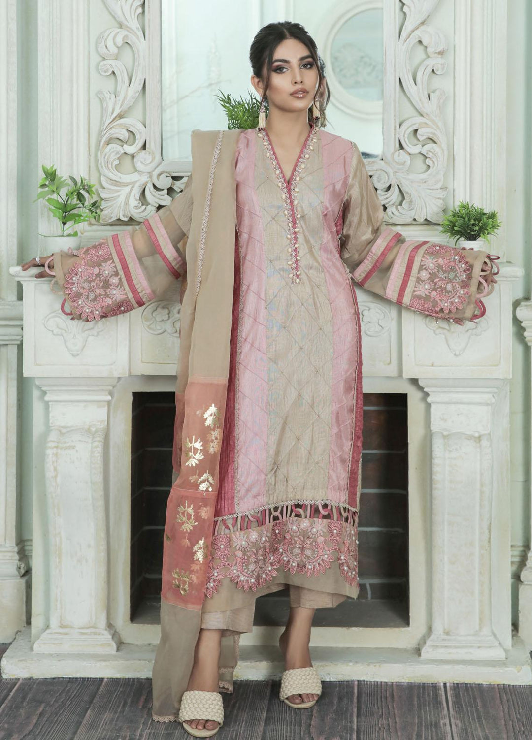 AJR Couture - Abbas Jamil Rajpoot Luxury Pret   3 Piece Suit JADE LXP-10