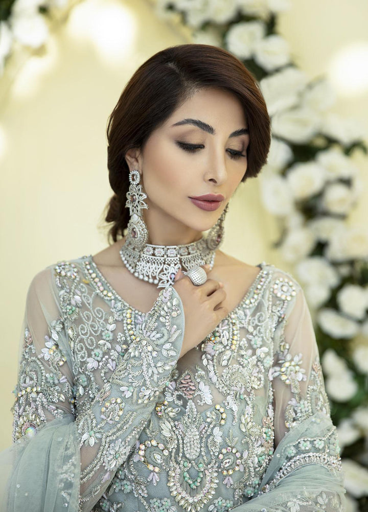 AJR Couture - Abbas Jamil Rajpoot Luxury Pret Bridal Net 2 Piece Dress AJR22BRD IRENE