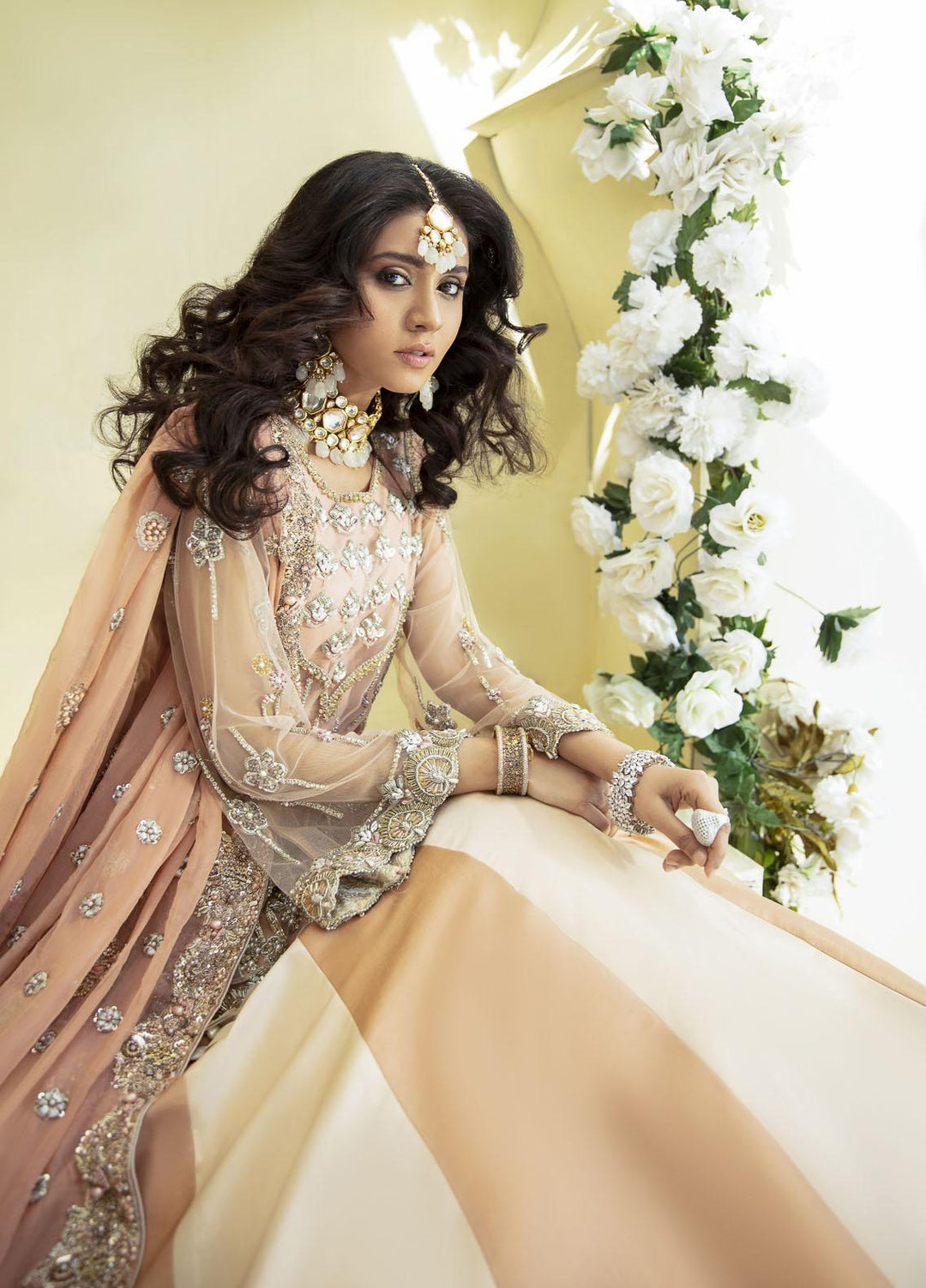 AJR Couture - Abbas Jamil Rajpoot Luxury Pret Bridal Net 2 Piece Dress AJR22BRD GRACE