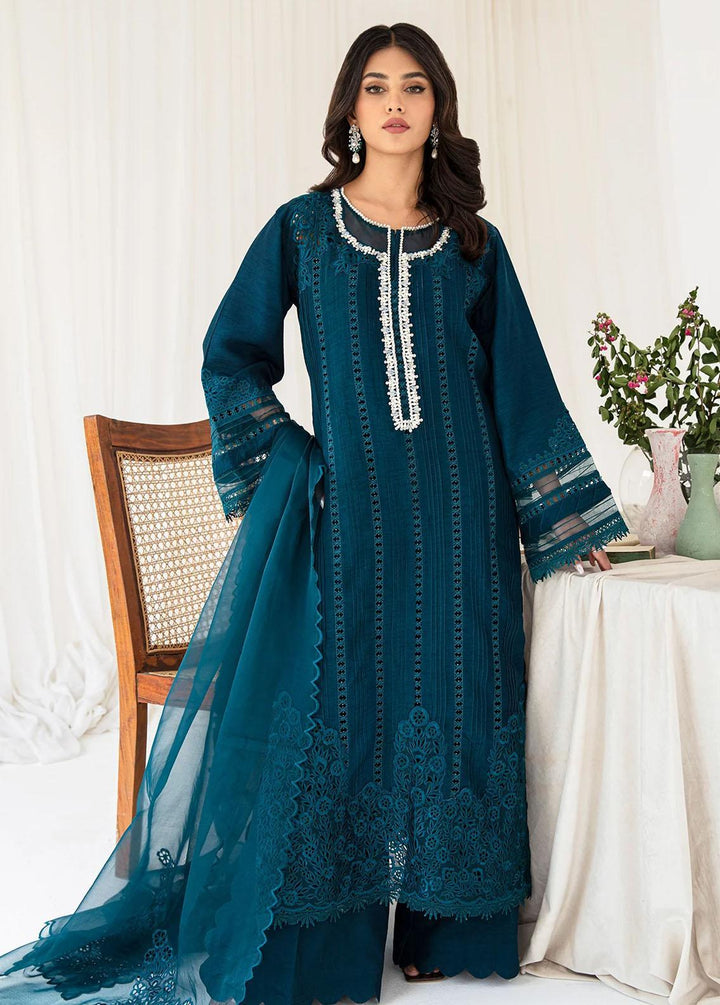 AJR Couture - Abbas Jamil Rajpoot Pret Embroidered Raw silk 4 Piece Suit Aylin