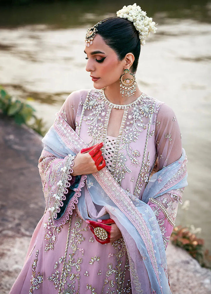 AJR Couture Embroidered Net Suit Unstitched 3 Piece AJR24LF AFF-08 Mirage - Luxury Collection
