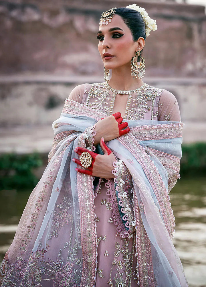 AJR Couture Embroidered Net Suit Unstitched 3 Piece AJR24LF AFF-08 Mirage - Luxury Collection