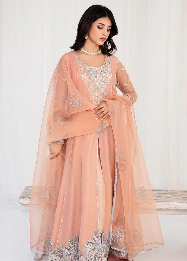 AJR Couture - Abbas Jamil Rajpoot Pret Embroidered Raw silk 3 Piece Suit Freesia