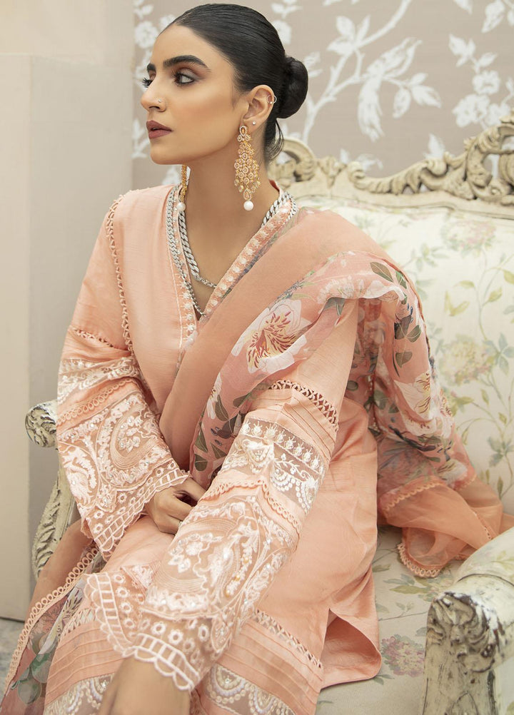 AJR Couture - Abbas Jamil Rajpoot Luxury Pret  Raw Silk 3 Piece Dress AJR21P LP-03 Peony