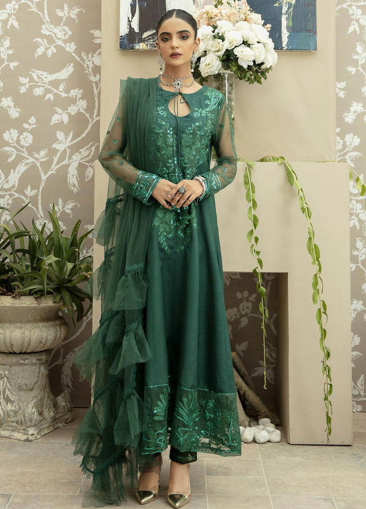 AJR Couture - Abbas Jamil Rajpoot Luxury Pret   3 Piece Dress AJR21P LP-04 Emerald