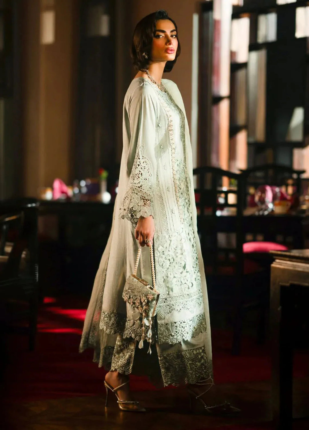 AJR Couture Pret Embroidered 3 Piece Suit Doron