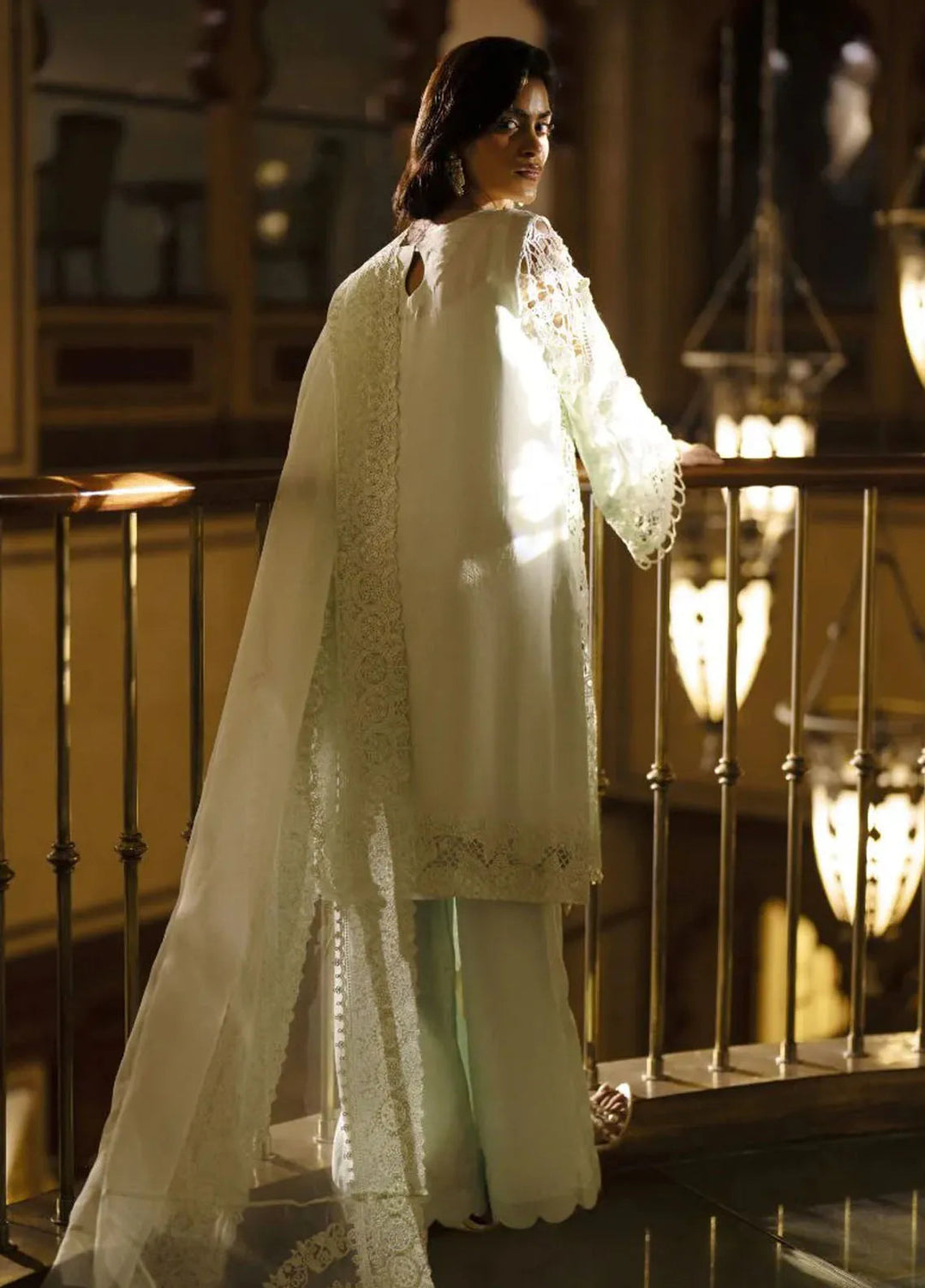 AJR Couture Pret Embroidered 3 Piece Suit Lime