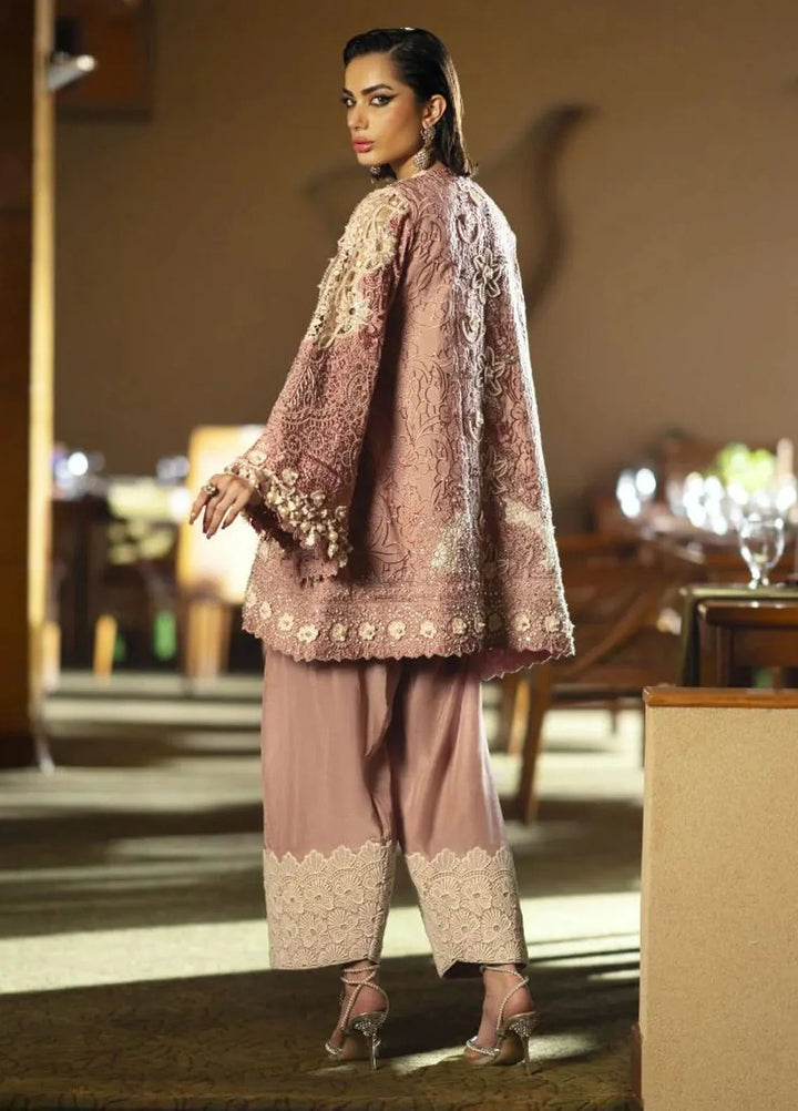 AJR Couture Pret Embroidered 3 Piece Suit Marlot