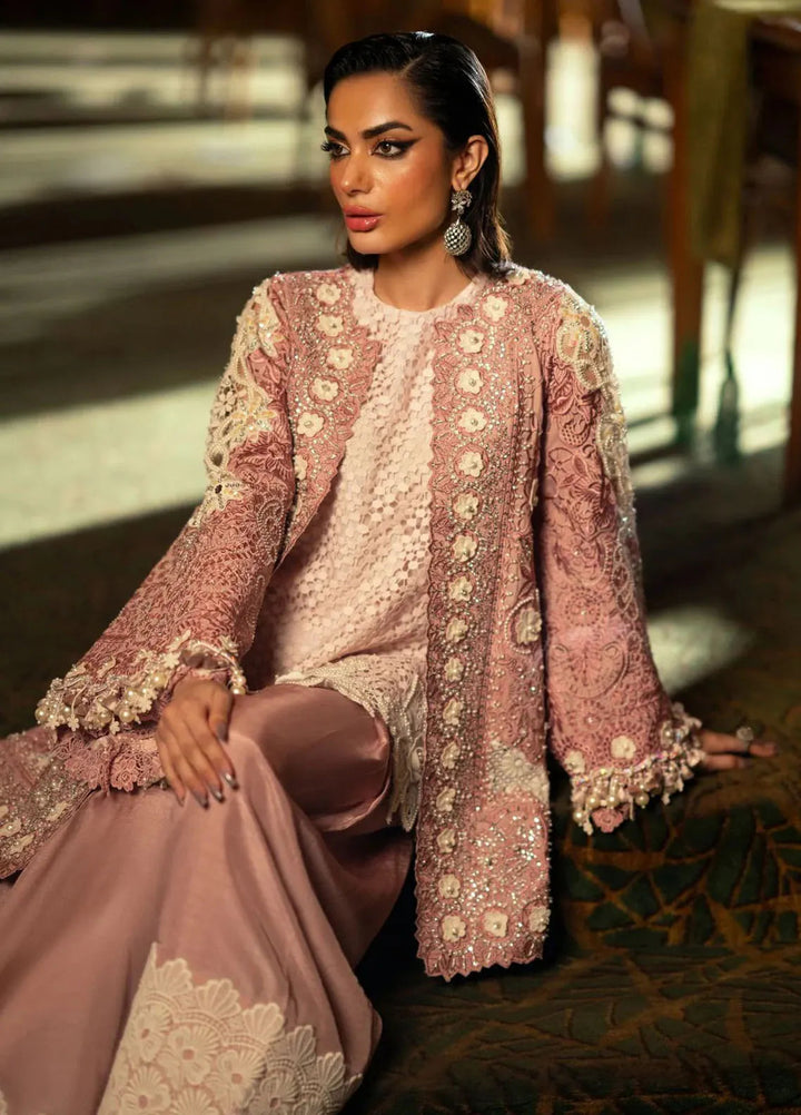 AJR Couture Pret Embroidered 3 Piece Suit Marlot