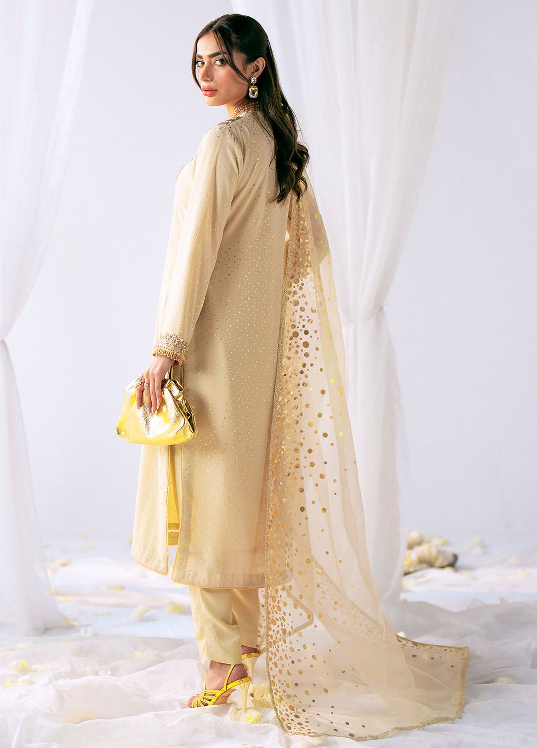 AJR Couture Pret Embroidered Georgette 3 Piece Suit SLUMBER