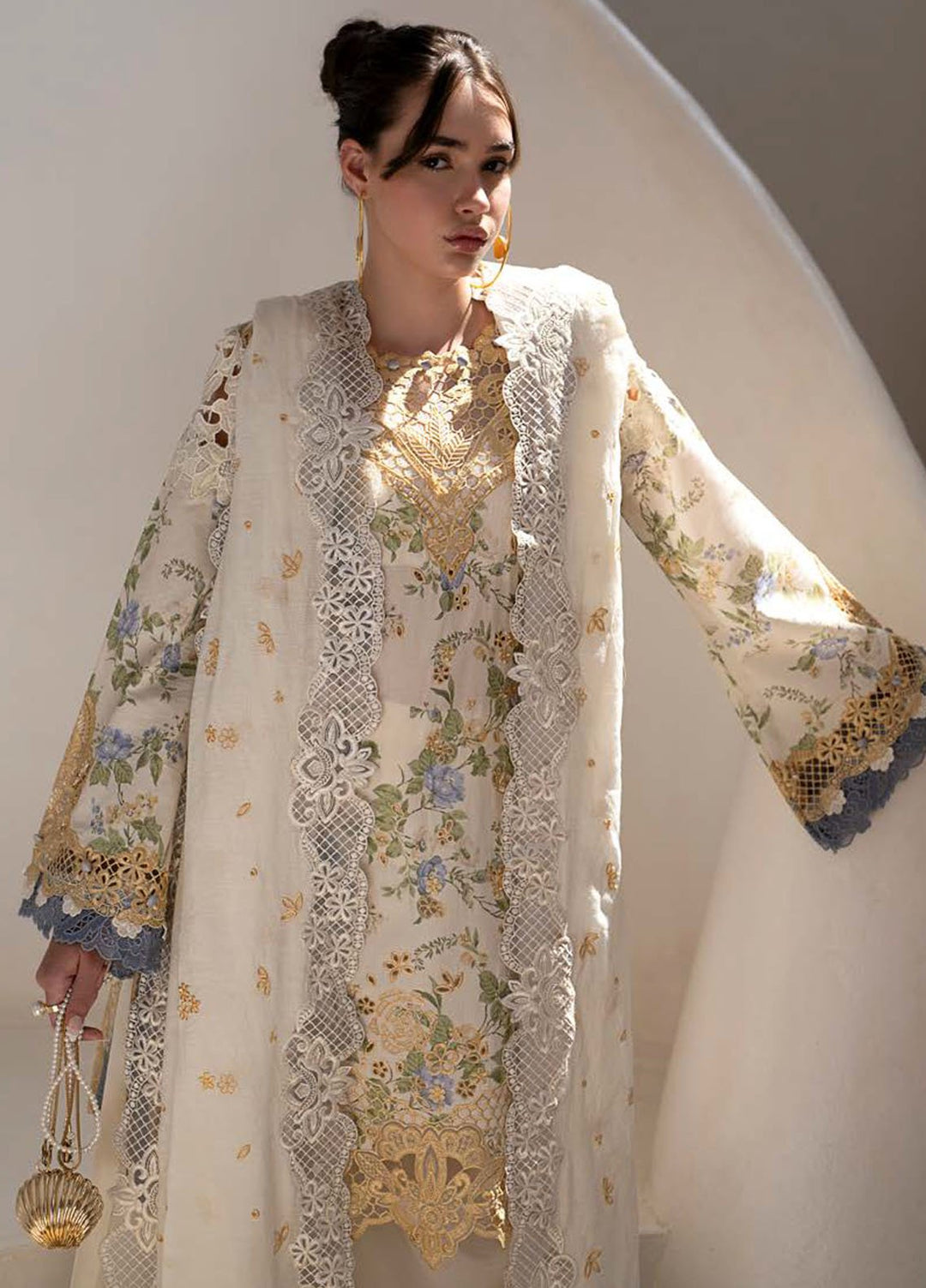 AJR Embroidered Lawn Suits Unstitched 3 Piece AJR25P PK-02 Maze - Summer Collection