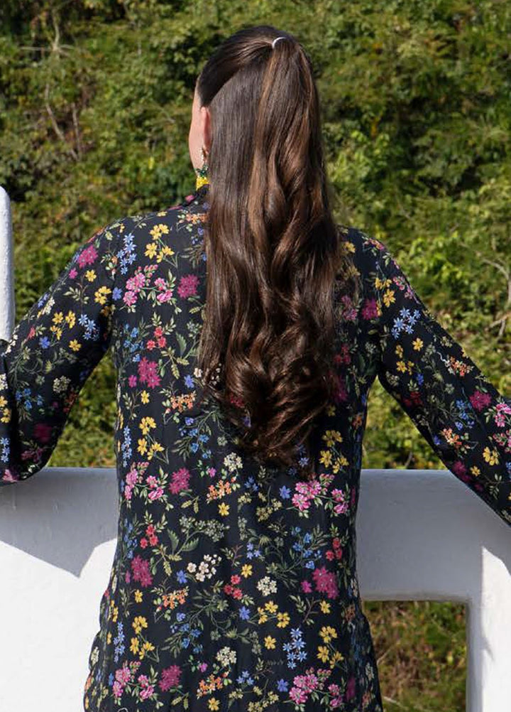 AJR Embroidered Lawn Suits Unstitched 3 Piece AJR25P PK-03 Midnight Flora - Summer Collection