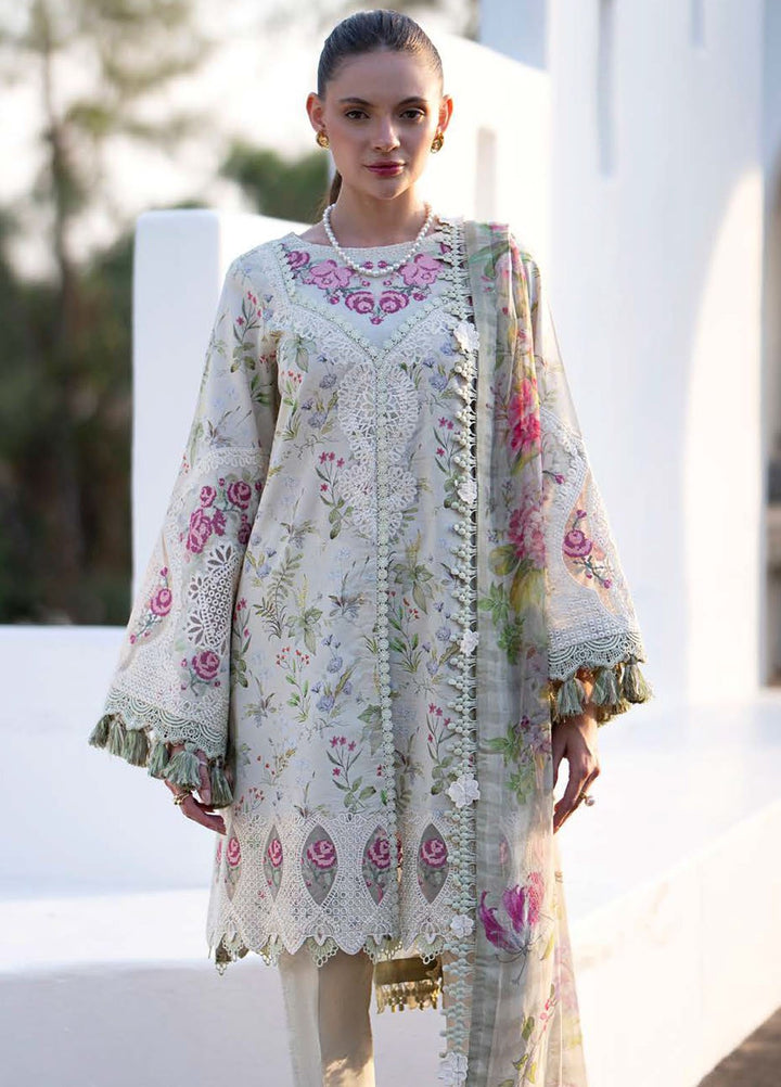 AJR Embroidered Lawn Suits Unstitched 3 Piece AJR25P PK-05 Alessia - Summer Collection