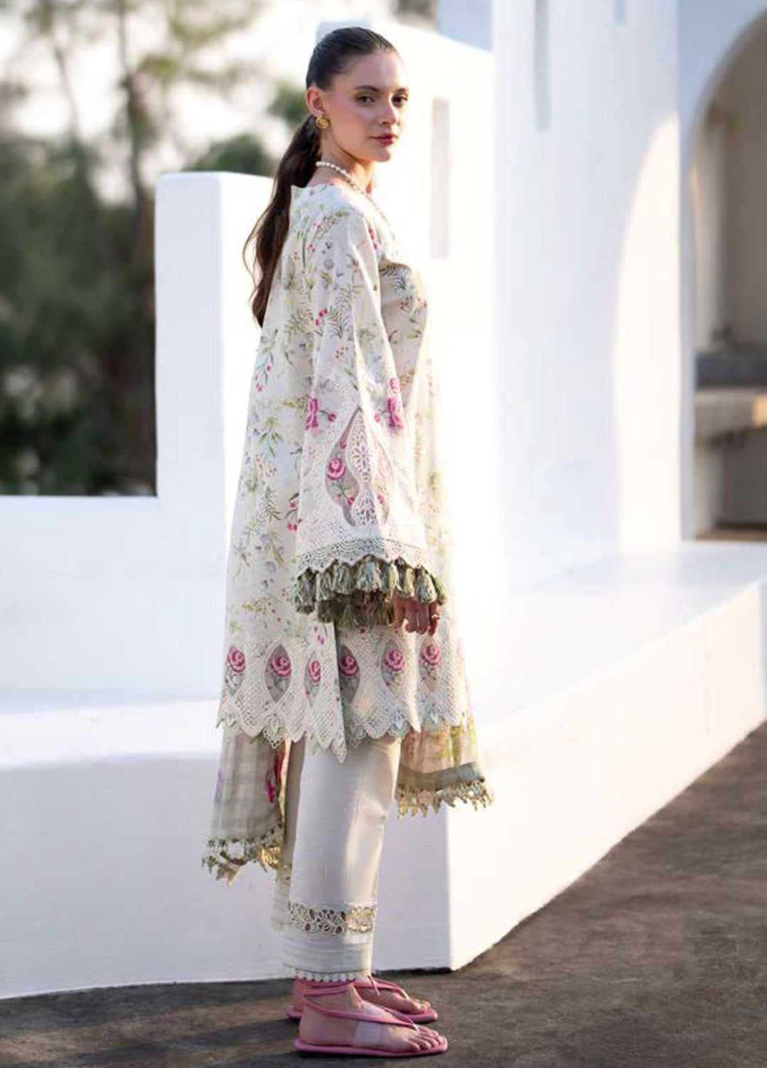 AJR Embroidered Lawn Suits Unstitched 3 Piece AJR25P PK-05 Alessia - Summer Collection