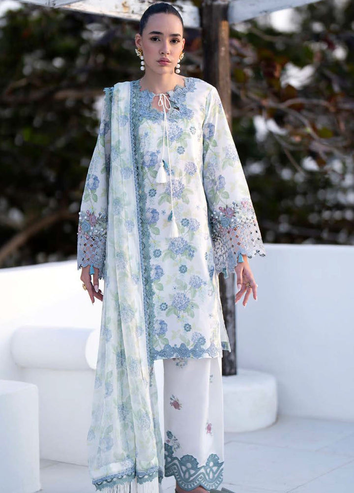 AJR Embroidered Lawn Suits Unstitched 3 Piece AJR25P PK-09 Isle - Summer Collection