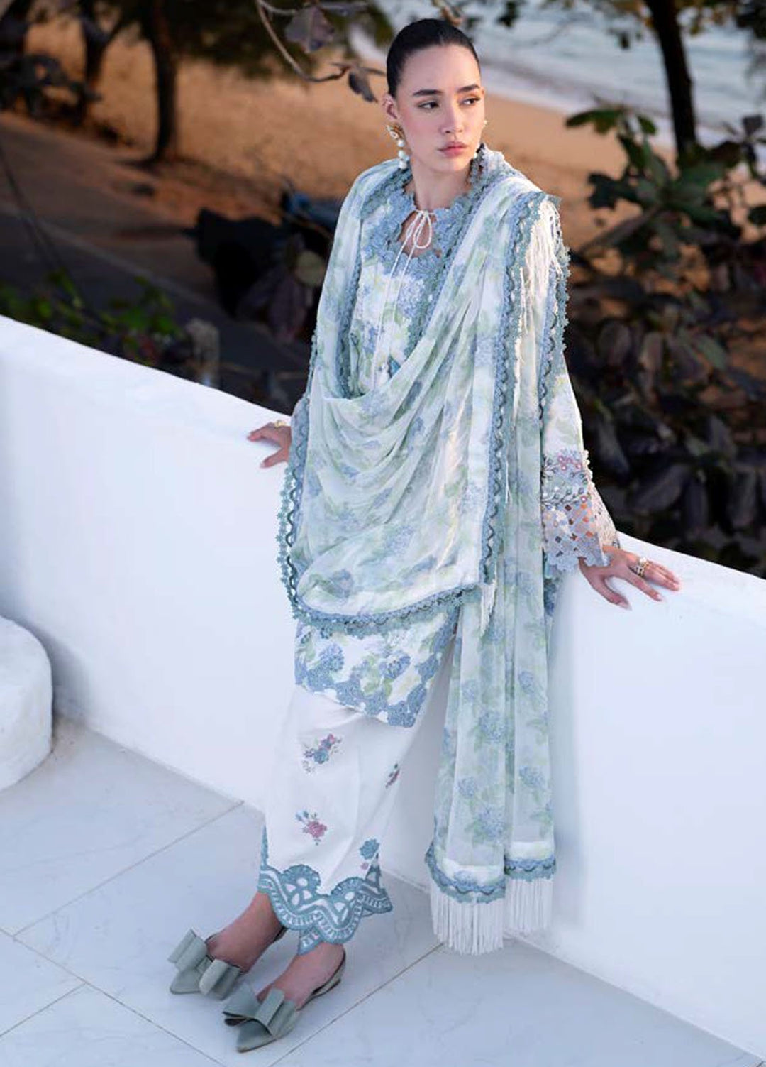 AJR Embroidered Lawn Suits Unstitched 3 Piece AJR25P PK-09 Isle - Summer Collection