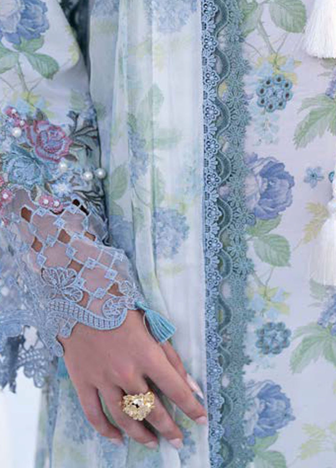 AJR Embroidered Lawn Suits Unstitched 3 Piece AJR25P PK-09 Isle - Summer Collection