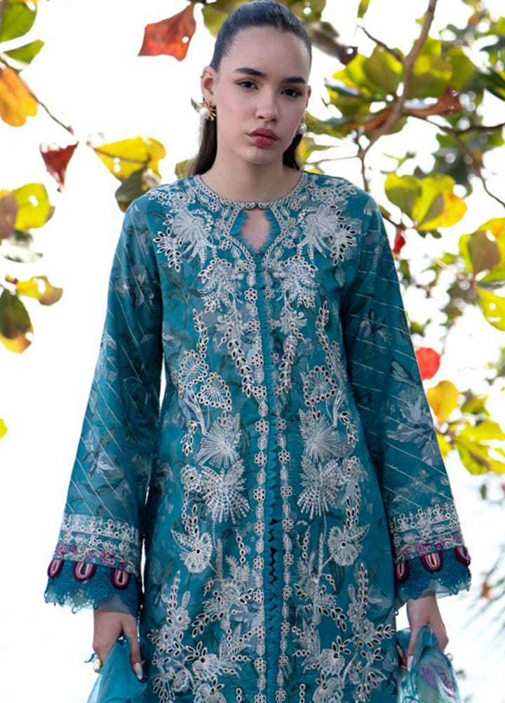AJR Embroidered Lawn Suits Unstitched 3 Piece AJR25P PK-10 Glory - Summer Collection