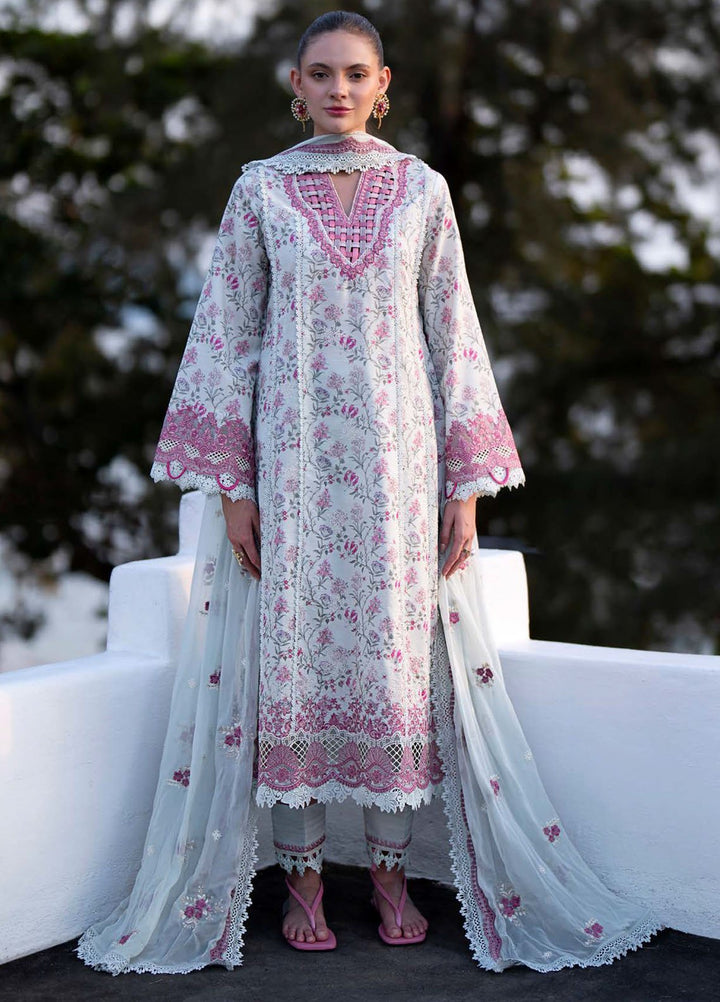 AJR Embroidered Lawn Suits Unstitched 3 Piece AJR25P PK-11 Blush - Summer Collection