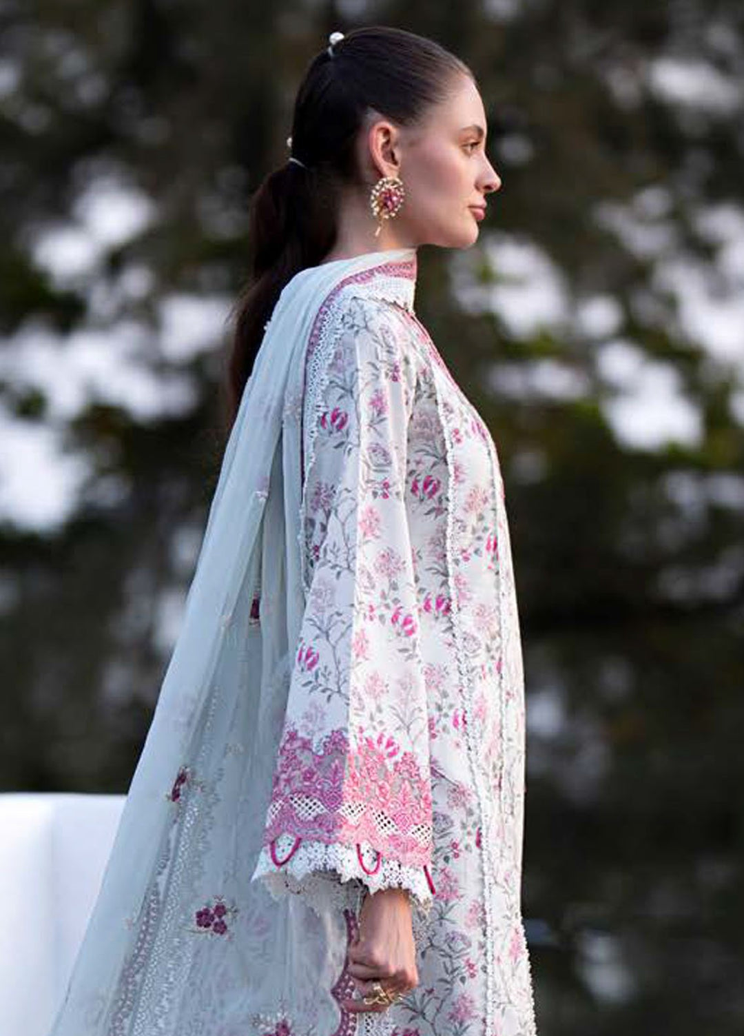 AJR Embroidered Lawn Suits Unstitched 3 Piece AJR25P PK-11 Blush - Summer Collection