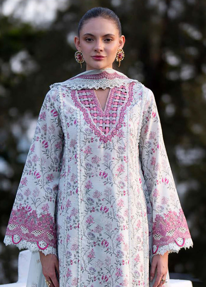 AJR Embroidered Lawn Suits Unstitched 3 Piece AJR25P PK-11 Blush - Summer Collection