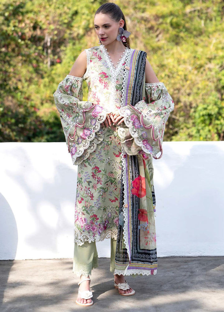 AJR Embroidered Lawn Suits Unstitched 3 Piece AJR25P PK-12 Pink Petal - Summer Collection