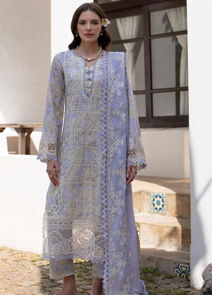 AJR Embroidered Lawn Suits Unstitched 3 Piece AJR25P PK-14 Vista - Summer Collection