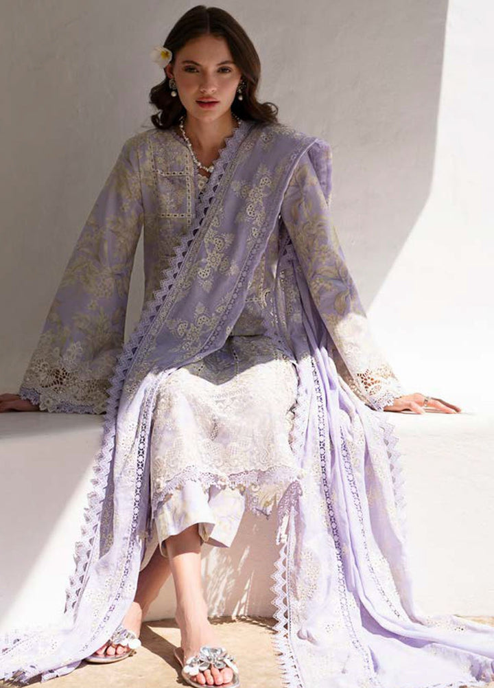AJR Embroidered Lawn Suits Unstitched 3 Piece AJR25P PK-14 Vista - Summer Collection